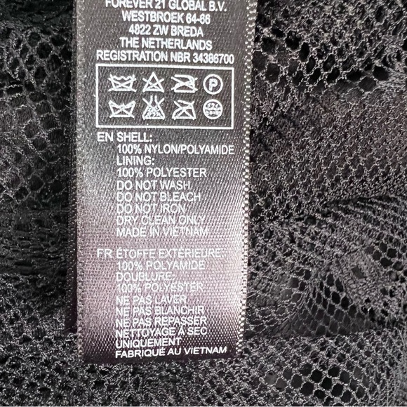 Forever 21 Fit & Flare Black Lace Strapless Dress Medium - Picture 12 of 12